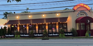 Side view of Uncle Bacala's from across the street.